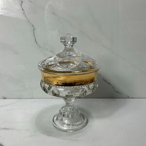 ROYAL LIMITED Crystal Pedestal Candy Dish With Lid